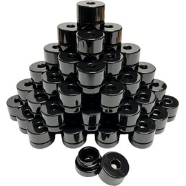 POP-VAC (50 Pack Refillable Storage Vacuum Seal Container Jar For Herb Floral Powder Spice Concentrates, 4ml Black Gloss