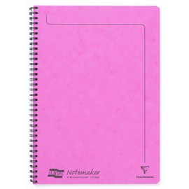 Clairefontaine Europe Notemakers 3084Z Spiral Bound Notebook 60 Sheets Micro-Perforated 21 x 29.7 cm 90 g Ruled Pack of 1 Fuchsia