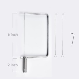 Cheese Slicer Accessories Cheese Cutter Stainless Steel Components - Great for Making Giftable Cheese Cutting Boards with This Cheese Slicer Kit (Stainless Steel Handle, 2)
