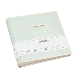 Semikolon 364067 200 Pockets Album - 23 x 22.3 cm - 100 Pages Cream for 200 x 10 x 15 Photos - Moss Pastel Green