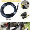 Eacam 6m/10m High Pressure Water Cleaning Hose, Black, Alloy Steel,