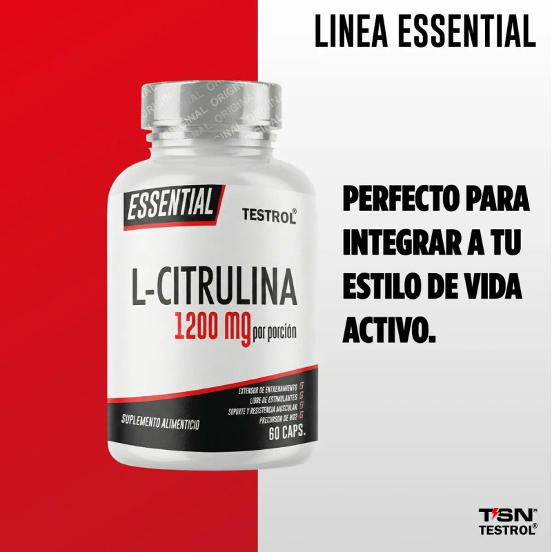 Combo Arginina Essential Citrulina Essential Testrol 60 Cpsulas cu
