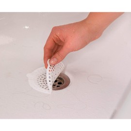 20 Disposable Plughole Hair Traps For Kitchen Sinks, Bathroom Showers, Basins and Bath Plug Holes