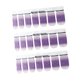 Outanaya 3sheets Glitter Nail Stickers Shiny Nail Art Decals for Manicure Easy Application for Parties Women Salon Use -c