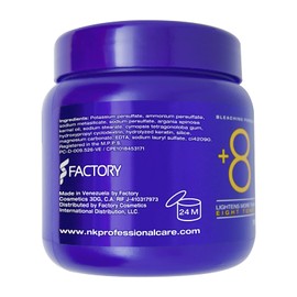 NK DiColor Blonde bleaching powder lightener for hair. Lightens +8 shades without damaging the hair strand. 180 g