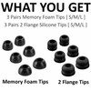 【Double Flange & Memory Foam Tips】 Compatible with Beat Studio