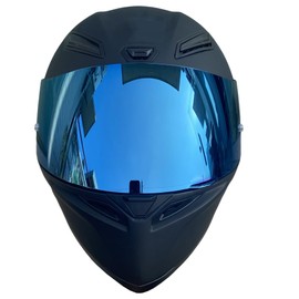 K1 Face Shield Uv-Protected for AGV K1, K1S, K3SV, K5, K5S Helmet Shield Visor Windshield (Ice Blue-Day use only)