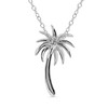 Diamond Hub Sterling Silver 1/20Ct TDW Real Diamond Palm Tree