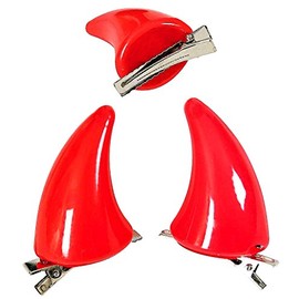 KarnevalsTeufel Devil Horn with Hair Clip Devil Satan Devil 1 Pair One Size