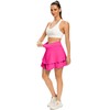 WOWENY Women's Athletic Pleated Tennis Skirt Ladies Active Layered Skort