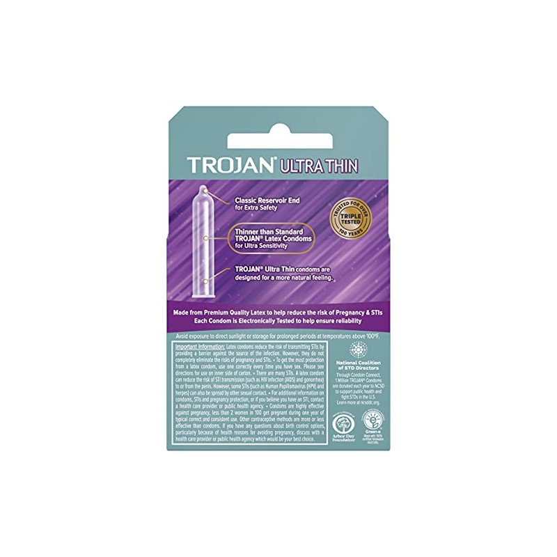 TROJAN Ultra Sensitive 3CT (Pack of 8)