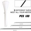 100pc White Plastic Cable Ties, 3 Different Sized Tie Wraps,