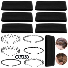 Sports Headband Set Plastic Wavy Hair Comb Headband Sharks Tooth Hair Band Hair Accessories Set for Women Men Girls for Exercise and Fitness (18 pcs)