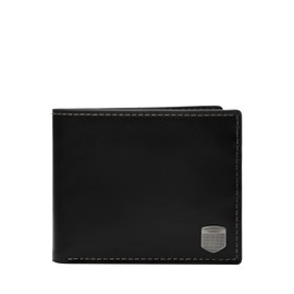 Cartera Plegable Fossil Modelo: ML4647001 Hayes de piel en tono negro para hombre