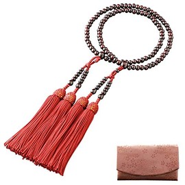 Hayashi Kyoto Buddhist Buddhist Mala for Hachisode (Both Eight Song) Purple Monkey Co-Tailoring (For Women) Formal Book Set [Prayer Beads Bag Set] SW-084 Kyoto Senja