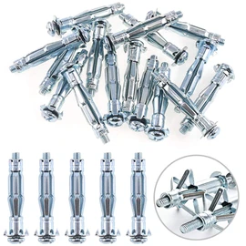 Glarks - Juego de 30 tornillos de anclaje de pared de acero chapado en zinc de alta resistencia, 6 x 52 mm, para paneles de yeso, yeso y azulejos (M6 x 52)