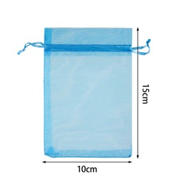 Bskifnn 50pcs Organza Bags 10x15cm Satin Drawstring Organza Pouch Wedding Party Favor Gift Bag Jewelry Watch Bags (10-color)