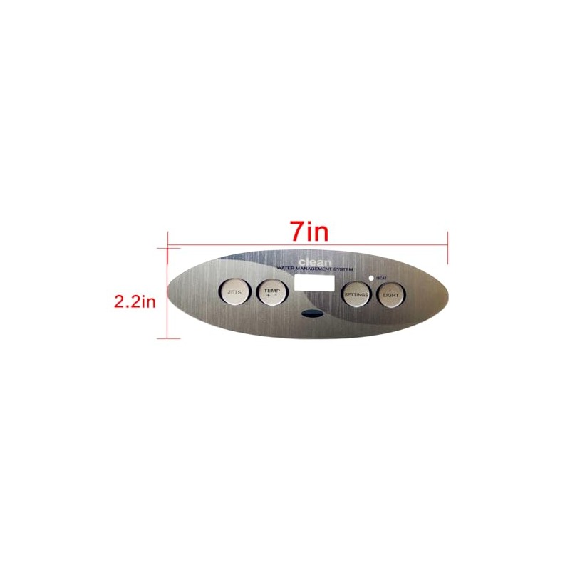 WOLIDAODAO MRQ650-0648 Spa Replacement Topside Sticker 4-Button Compatible with Most