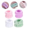 CAXUSD 4pairs Face Washing Wristbands Soft Absorbent Elastic Bands for