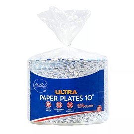 MOLLIFII Ultra 10" Botanical Leaf Paper Plates,154 ct., Mfr: 299745-A