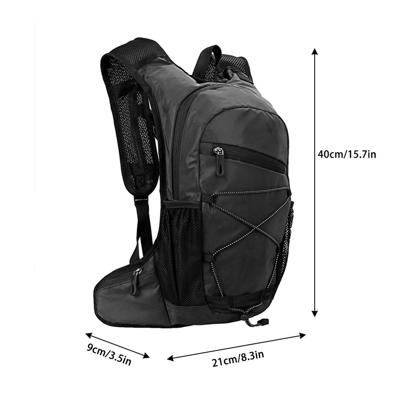 8L High Visibility Reflective Cycle Hydration Backpack Outdoor Sports Running