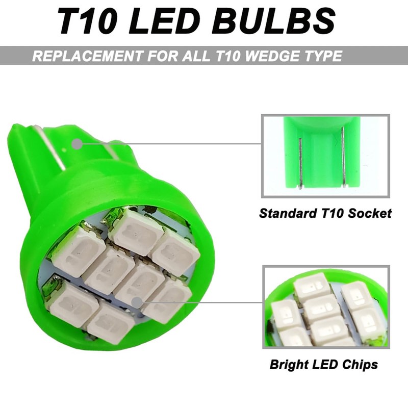 WINETIS 5X t10 led Instrument bulb Gauge Cluster Dash Panel