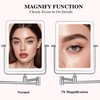 Wall Mounted Lighted Makeup Mirror, Rectangle Double Sided 1X/7X Magnifying