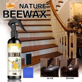 Nsacxa Beewax Essential Oil Wax, 2PCS Beeswax Spray, Beeswax Spray Furniture Polish, Bees wax Wood Polish, Bees wax Care spray & Restorer for Wood Floors, Furniture, Tables, Cabinets