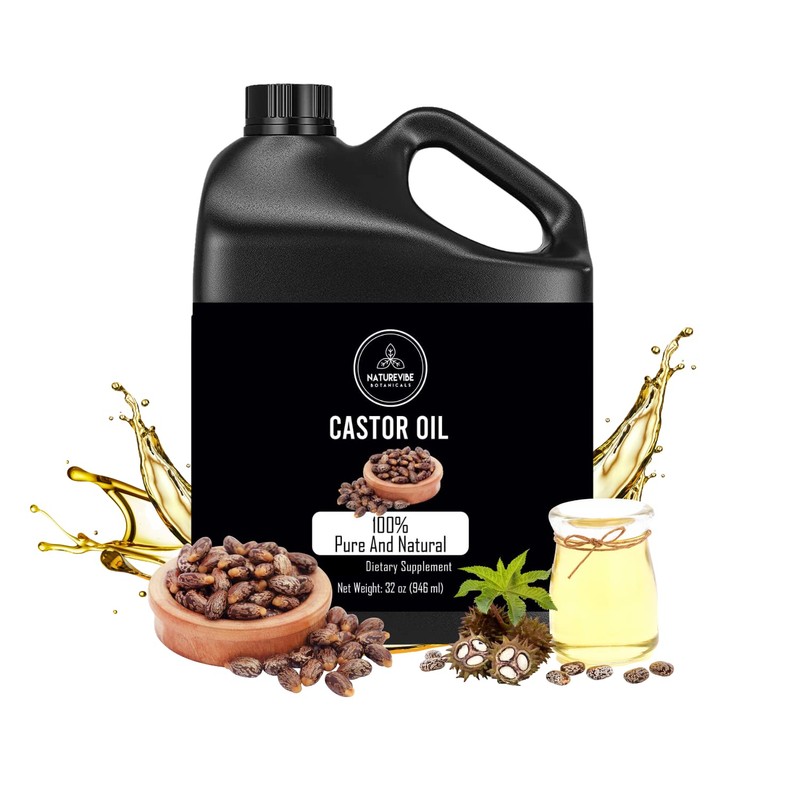Naturevibe Botanicals Castor Oil 32 Ounces | 100% Pure and