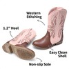 DREAM PAIRS SDBO2222K Girls Cowgirl Cowboy Western Boots Mid Calf