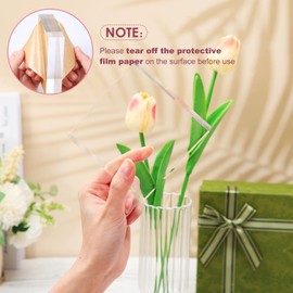 Remerry Remerry 8 Pieces Acrylic Display Block 4 x 4 x 1 Inch Clear Polished Acrylic Square Display Cube Block Stand Holder for Rings Jewelry Ornaments