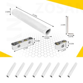 12 Pcs Spark Plug Wire Separator & 8 Pcs Heat Shield Sleeve Kit, Aluminum Alloy Divider, 2500°F Protection for 8mm-10mm Wires