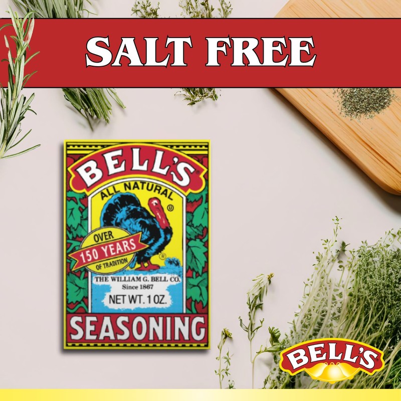 Bell's All Natural Seasoning 1oz Box, Classic Salt-Free Poultry Blend,