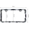 Creathome 3D Curly Wave Pattern Chrome License Plate Frame from