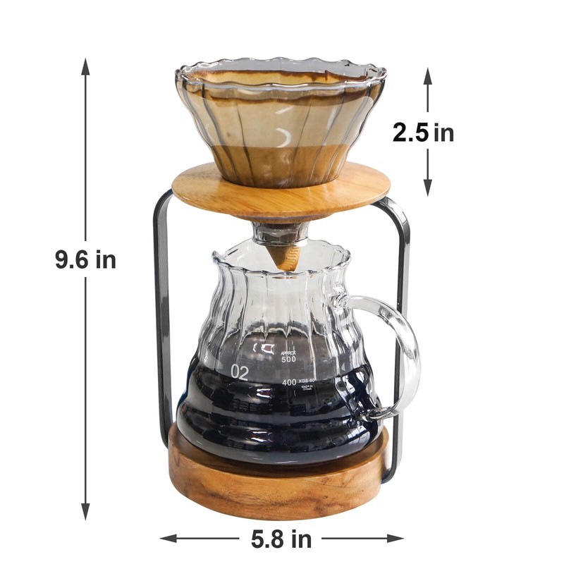 SOTECH Pour Over Coffee Station Dripper Stand Coffee Filter Wooden
