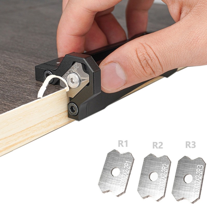 Woodworking Edge Trimmer Aluminum Alloy Manual Wood Edge Planer Arc