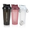 CREAWELLAY 3 Pack Protein Shaker Bottle, 24 oz Protein Shaker