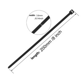 Armpow 8 Inch Yellow Zip Tie 1000 PCS, 40 Lbs - Small to Medium Zip Tie, Nylon PA66 UV Resistant Cable Tie Heavy Duty for Indoor and Outdoor Use - Ideal for bundling and securing objects