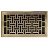 Decor Grates AJH612-A Oriental Floor Register, 6" by 12", Antique