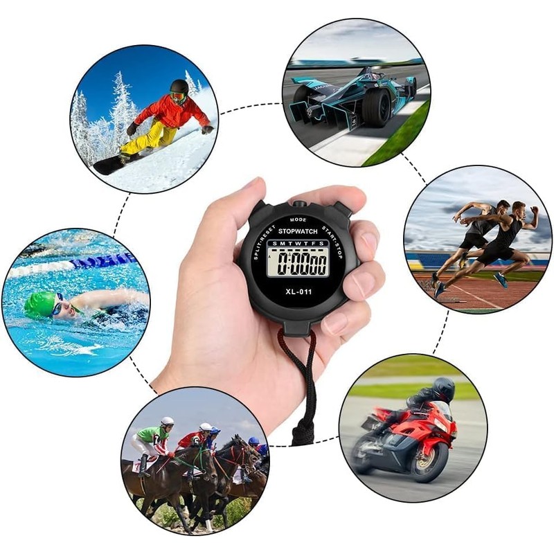 Digital Sports Stopwatch Timer, Multi-Function Large Display Stopwatch With Countdown