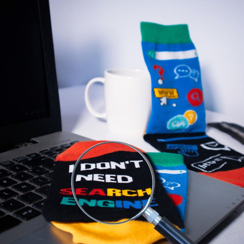 IRISGOD Funny Nerd Socks | Cool Stocking Stuffers | Holidday
