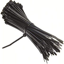 EXCALIBUR - 100 Pack - Heavy Duty Black Cable Tie Zip Ties Nylon Plastic (200mm x 3.6mm)