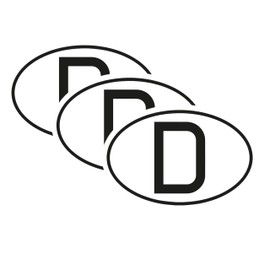 SL group - 3 stickers "D license plates" in 17.5 x 11.5 cm made of high-quality magnetic film - magnetic sign for Germany marking car vehicles such as cars, trucks, motorcycles, motorhomes and cars,