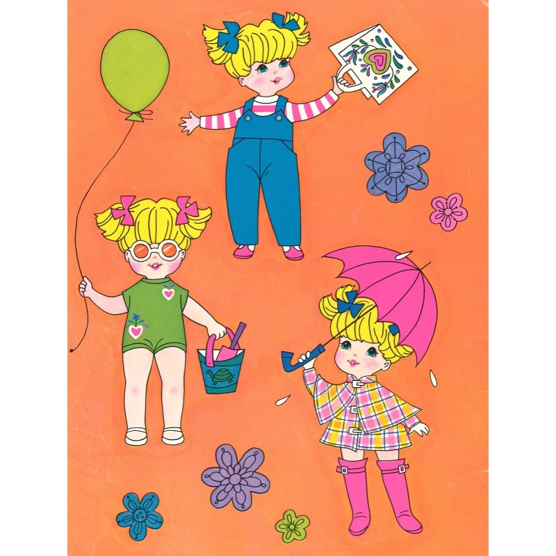VINTAGE BABY GO BYE-BYE PAPER DOLL LASER REPRODUCTION~Org Sz UNCUT