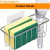 ThsGivingStore Suction Sink Sponge Holder with Brush Holder, 2-in-1 Adhesive