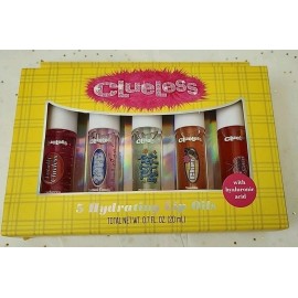 New  CLUELESS - 5 Hydrating Lip Oils Set With Hyaluronic Acid - 5 Flavored Oils