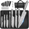 Meleho Kitchen Knife Set,12PCS Portable Kitchen Knife Set,High Carbon Stainless