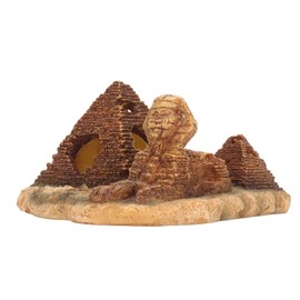 Aquarium Pyramid Decor Realistic Safe Resin Fish Tank Pyramid Hiding Cave for Fish Tank Ornament