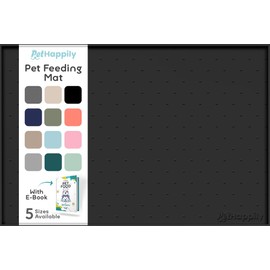 Dog Food Mat - 28x18” Large Silicone Stove Top Protector, Silicone Pet Food Mat, Raised Edges Dog Mat for Food and Water Prevent Spill, Waterproof Cat Food Mat Protect Floors, Easy Clean Dog Bowl Mat