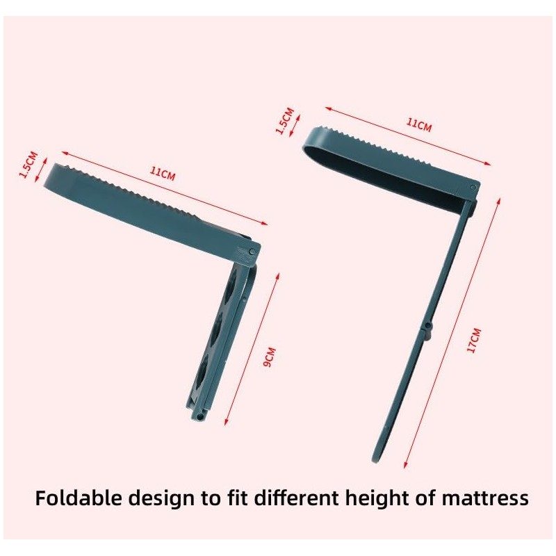 Lyxtiorn 8Pcs Foldable Bed Sheet Holder, Bed Sheets Clips for